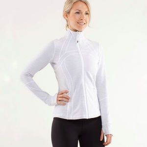 Lululemon Define Jacket Size 2 White Slub Denim